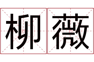 柳薇名字寓意