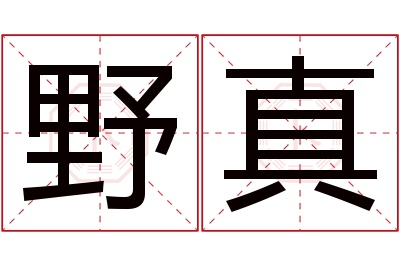 野真名字寓意