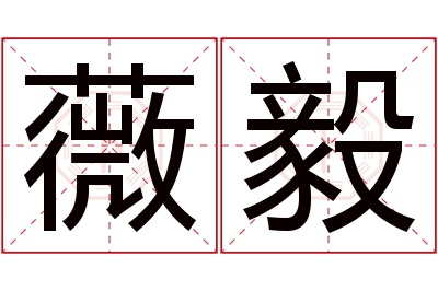 薇毅名字寓意