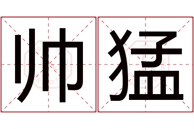 帅猛名字寓意