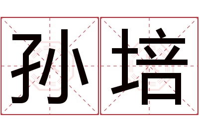孙培名字寓意