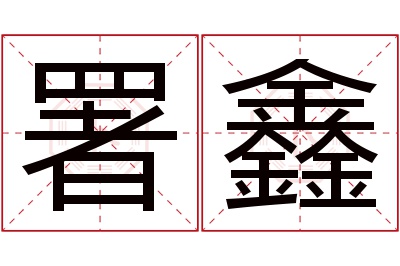 署鑫名字寓意