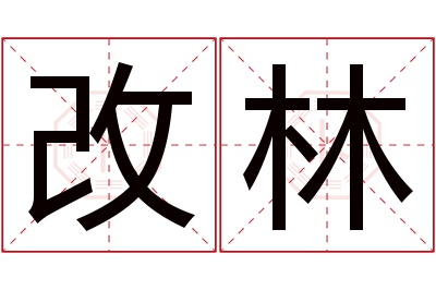 改林名字寓意