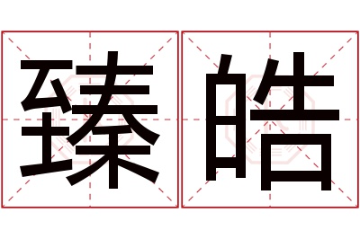 臻皓名字寓意