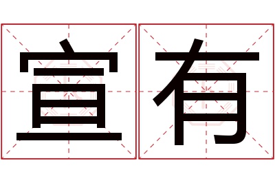 宣有名字寓意 宣有名字寓意