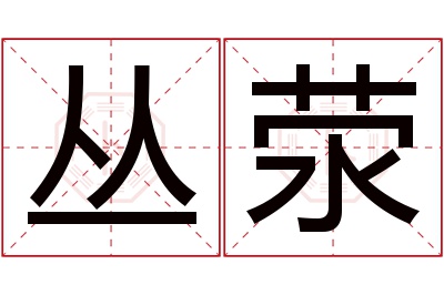 丛荥名字寓意