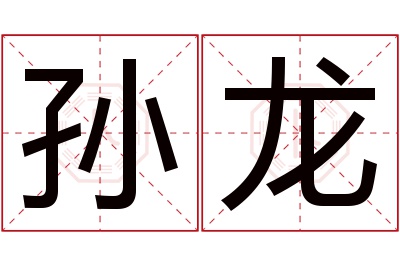 孙龙名字寓意