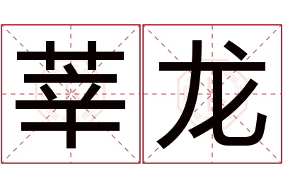 莘龙名字寓意