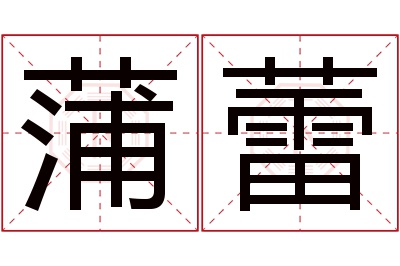 蒲蕾名字寓意