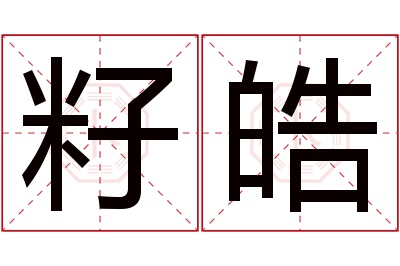 籽皓名字寓意