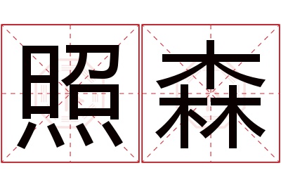 照森名字寓意