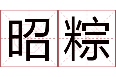 昭粽名字寓意