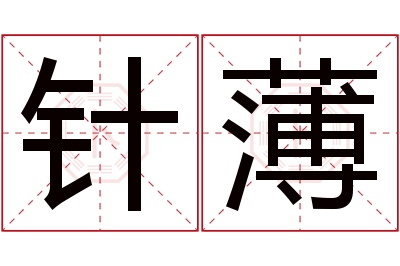 针薄名字寓意