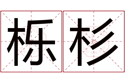 栎杉名字寓意