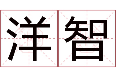 洋智名字寓意