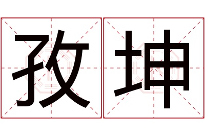 孜坤名字寓意