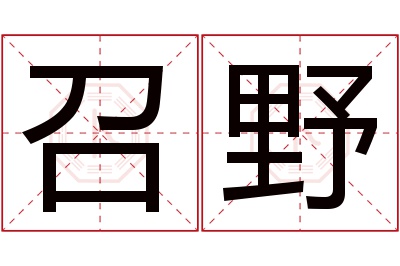 召野名字寓意