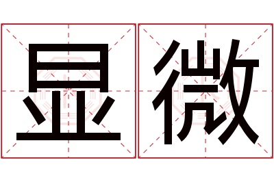 显微名字寓意