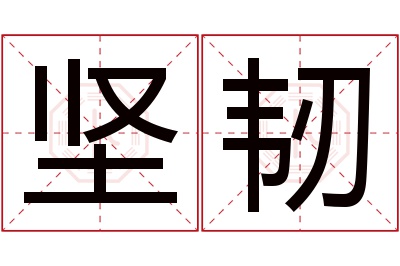 坚韧名字寓意