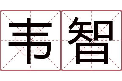 韦智名字寓意