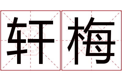 轩梅名字寓意