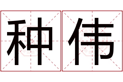 种伟名字寓意