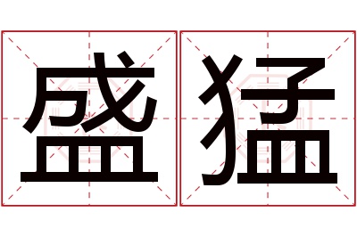 盛猛名字寓意