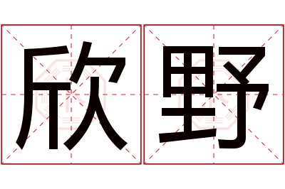 欣野名字寓意