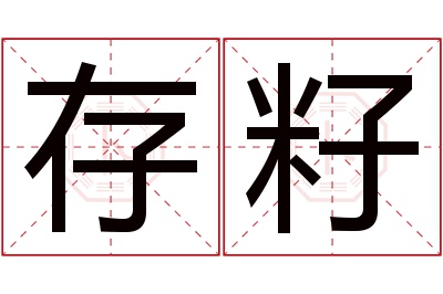 存籽名字寓意