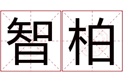 智柏名字寓意