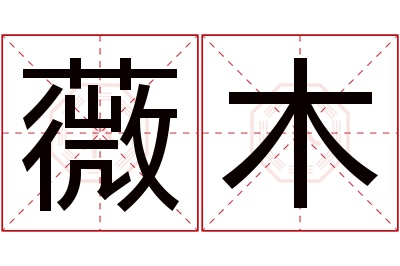 薇木名字寓意