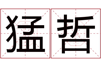 猛哲名字寓意