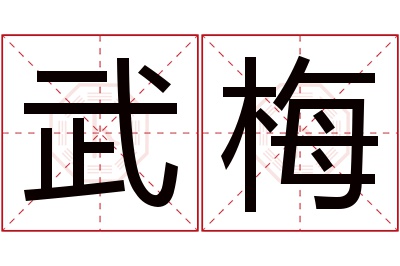 武梅名字寓意