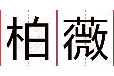 柏薇名字寓意