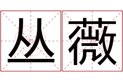 丛薇名字寓意