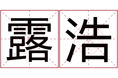 露浩名字寓意