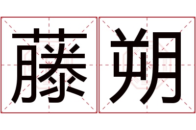 藤朔名字寓意