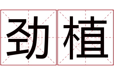 劲植名字寓意
