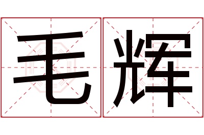 毛辉名字寓意 毛辉名字寓意