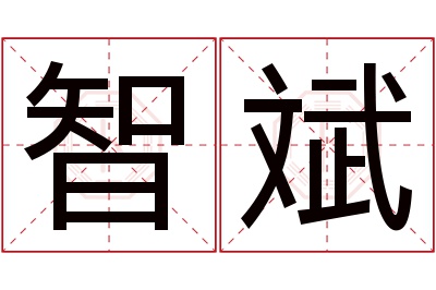 智斌名字寓意