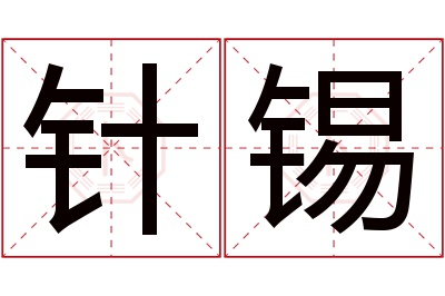 针锡名字寓意