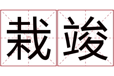 栽竣名字寓意