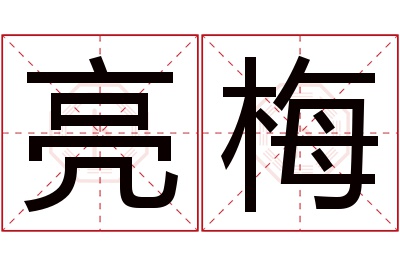 亮梅名字寓意