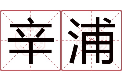 辛浦名字寓意