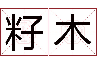 籽木名字寓意