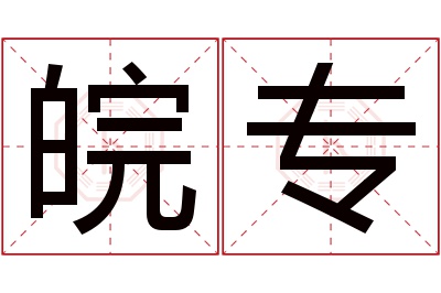 皖专名字寓意