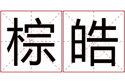 棕皓名字寓意