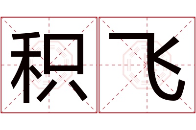 积飞名字寓意