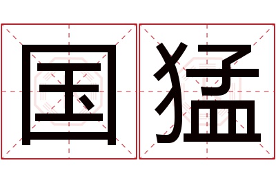 国猛名字寓意