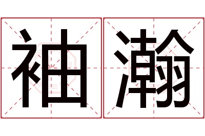 袖瀚名字寓意